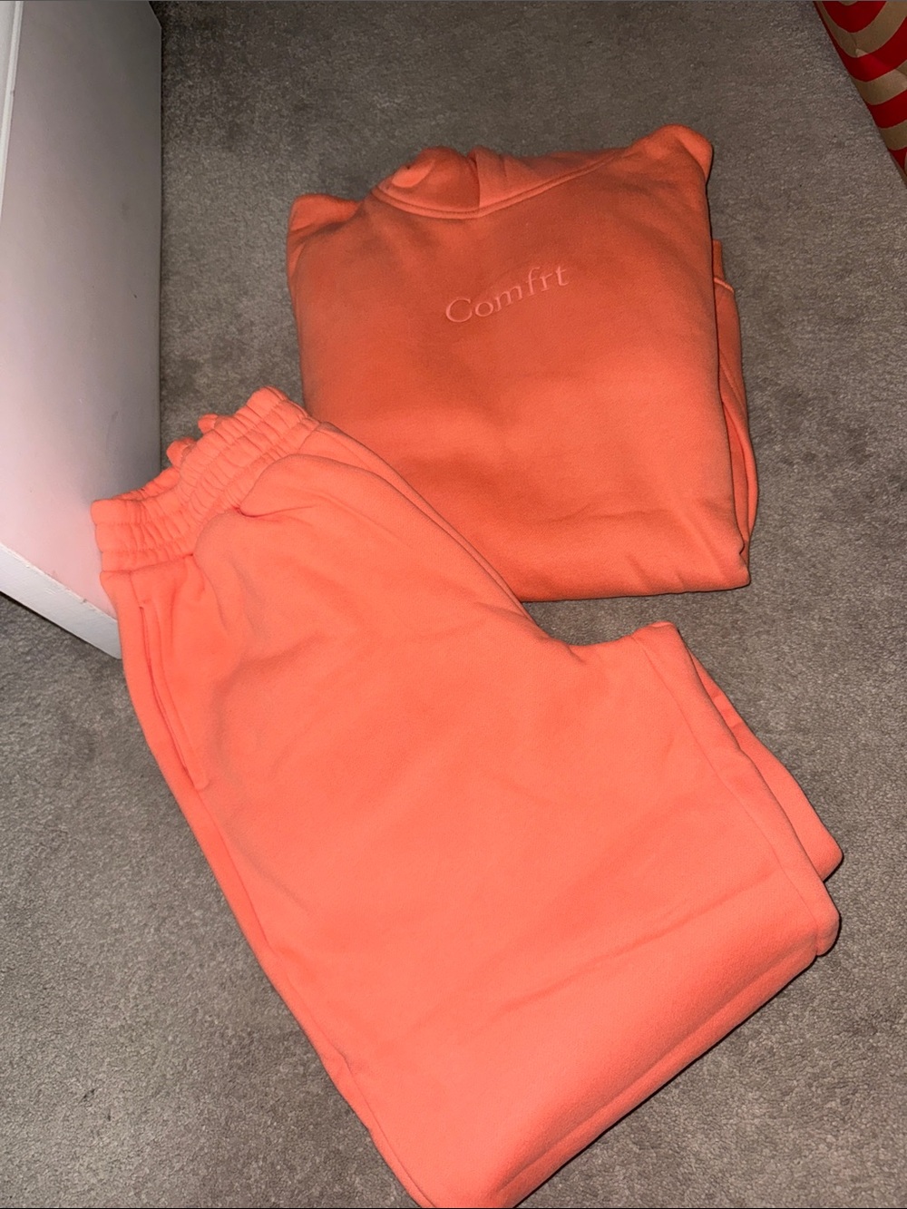 Comfyt Coral Orange Sweatshirt & Jogger Set